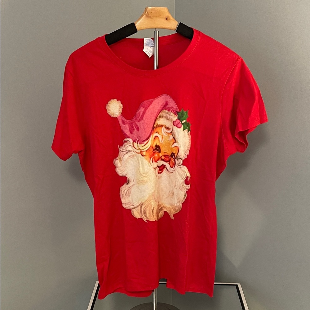 Port Authority Red Santa Short Sleeve Tee